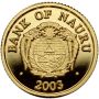 Nauru, 10 dolarów 2003, Rocznica wprowadzenia Euro, 1/25 uncji złota - 3
