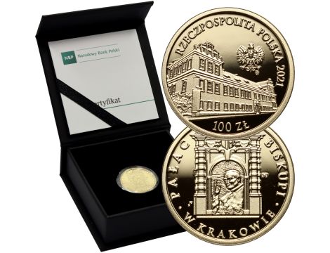 4710. Polska, 100 złotych 2021, Pałac Biskupi w Krakowie