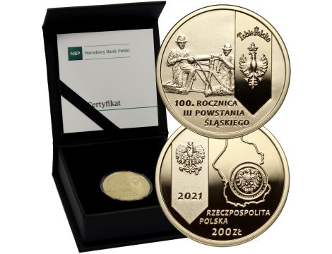 4719. Polska, 200 złotych 2021, 100. rocznica III Powstania Śląskiego