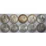 4727. Srebro, Zestaw monet PRL, 10000 złotych 1987, Jan Paweł II, 10 sztuk - 2
