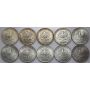 4727. Srebro, Zestaw monet PRL, 10000 złotych 1987, Jan Paweł II, 10 sztuk - 3