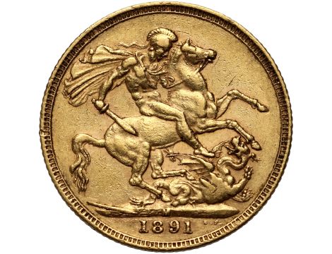 Australia, Wiktoria, suweren 1891 M, Melbourne - 2
