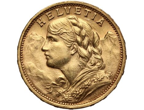 Szwajcaria, 20 franków 1897, Helvetia Vreneli