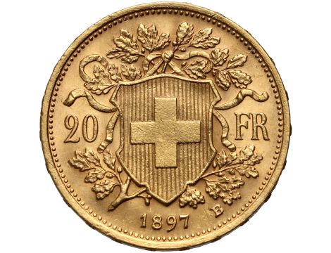Szwajcaria, 20 franków 1897, Helvetia Vreneli - 2