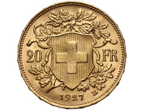 Szwajcaria, 20 franków 1927, Helvetia Vreneli - 2