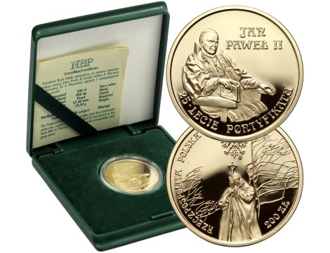 Polska, 200 złotych 2003, Jan Paweł II, 25-lecie pontyfikatu