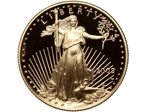 USA, 25 dolarów 2003, Amerykański Orzeł, Proof, 1/2 uncji złota