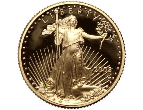 USA, 5 dolarów 2003, Amerykański Orzeł, Proof, 1/10 uncji złota