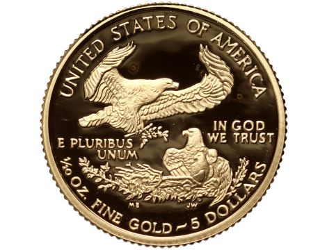 USA, 5 dolarów 2003, Amerykański Orzeł, Proof, 1/10 uncji złota - 2