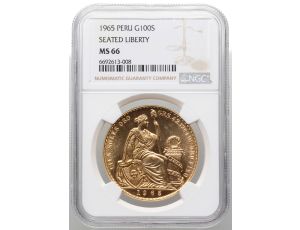 Peru, 100 soli 1965, NGC MS66