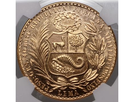 Peru, 100 soli 1965, NGC MS66 - 3