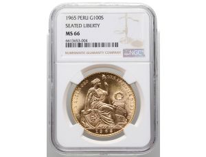 Peru, 100 soli 1965, NGC MS66