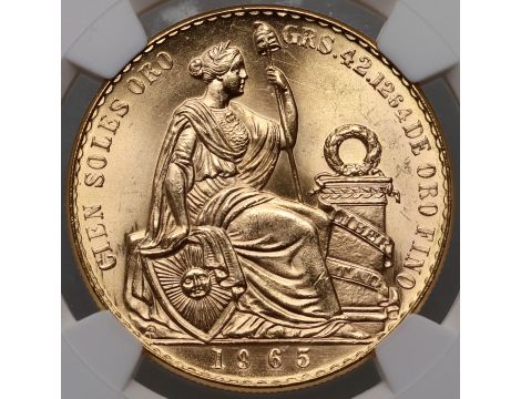 Peru, 100 soli 1965, NGC MS66 - 2