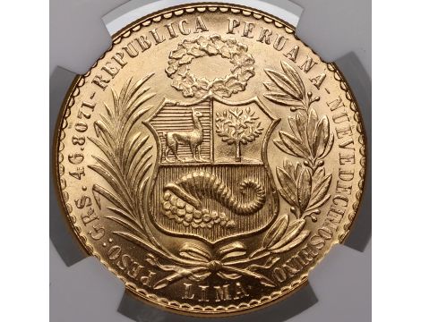 Peru, 100 soli 1965, NGC MS66 - 3
