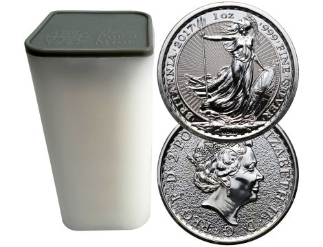Tuba mennicza 25 x Britannia 2017 uncja srebra