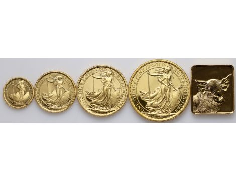 Wielka Brytania, Zestaw złotych monet Britannia 1995, Proof - 2