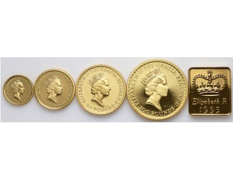 Wielka Brytania, Zestaw złotych monet Britannia 1995, Proof - 3