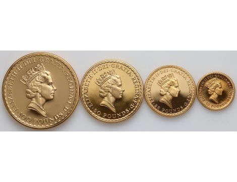 Wielka Brytania, Zestaw złotych monet Britannia 1987, Proof - 3