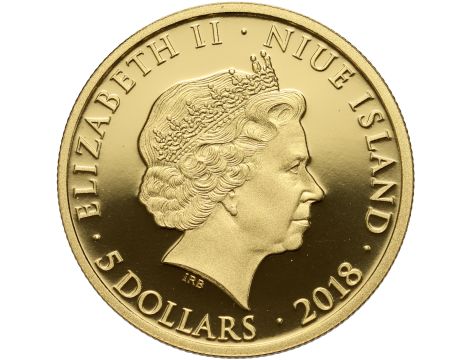 Niue, 5 dolarów 2018, Józef Piłsudski, 1/10 uncji złota - 3