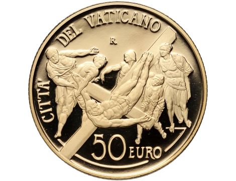 Watykan, 50 euro 2011, Benedykt XVI, Ukrzyżowanie św. Piotra - 3