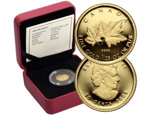 Kanada, Elżbieta II, 50 centów 2009, 1/25 uncji złota