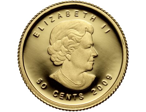 Kanada, Elżbieta II, 50 centów 2009, 1/25 uncji złota - 3