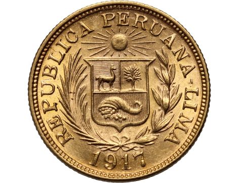 Peru, 1 libra 1917 - 2
