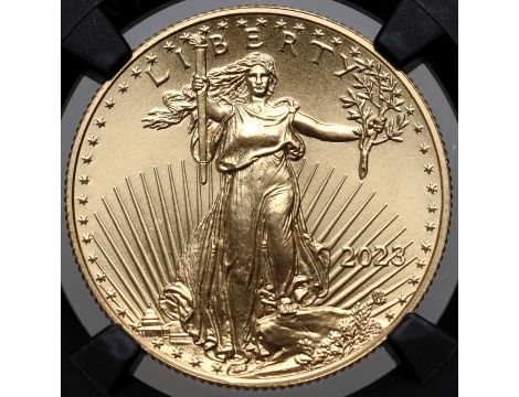 USA, 25 dolarów 2023, Gold Eagle, NGC MS70, 1/2 uncji złota - 2