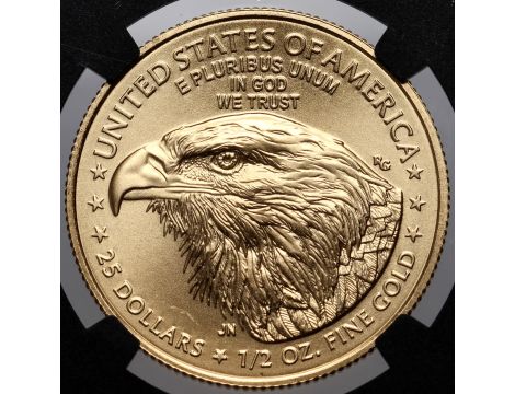 USA, 25 dolarów 2023, Gold Eagle, NGC MS70, 1/2 uncji złota - 3