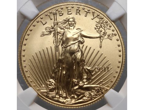 USA, 25 dolarów 2011, Gold Eagle, NGC MS70, 1/2 uncji złota - 2