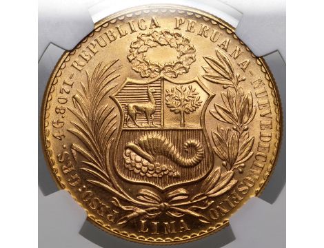 4790. Peru, 100 soli 1966, NGC MS63 - 3