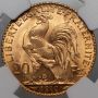 4792. Francja, 20 franków 1910, Kogut, NGC MS65 - 4