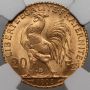 4793. Francja, 20 franków 1908, Kogut, NGC MS64 - 4
