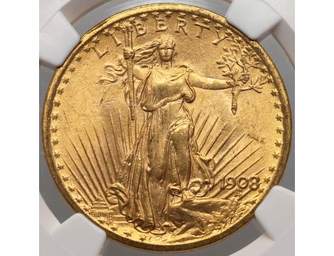4794. USA, 20 dolarów 1908, Filadelfia, Saint-Gaudens, NGC MS63 - 2
