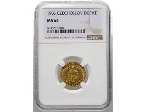 Czechosłowacja, dukat 1933, NGC MS64