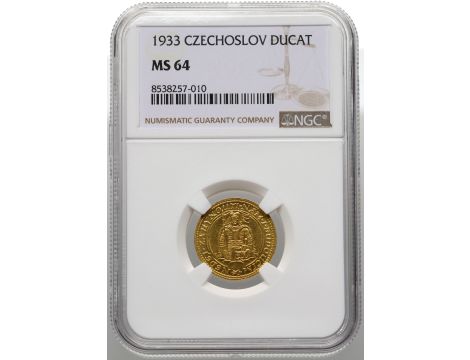 4797. Czechosłowacja, dukat 1933, NGC MS64