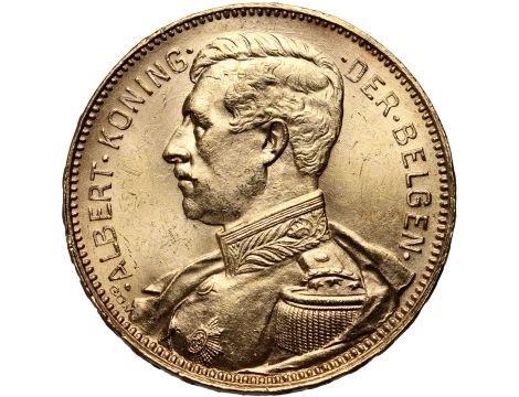 4798. Belgia, Albert I, 20 franków 1914, Der Belgen