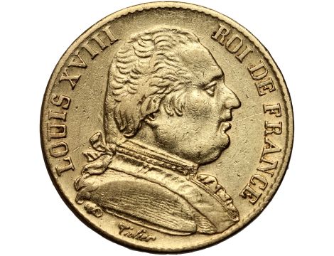4800. Francja, Ludwik XVIII, 20 franków 1815 A, Paryż