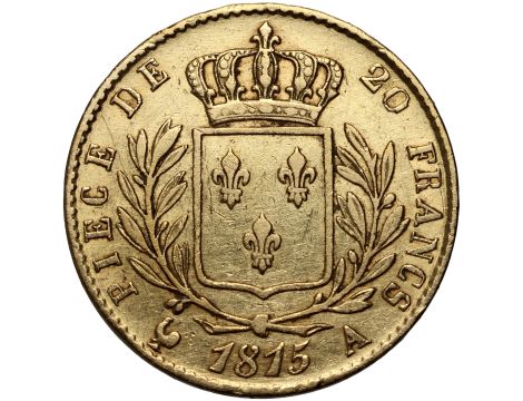 4800. Francja, Ludwik XVIII, 20 franków 1815 A, Paryż - 2
