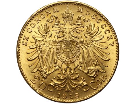 4811. Austria, Franciszek Józef I, 20 koron 1915, Nowe bicie - 2