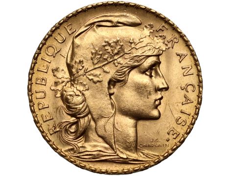 4813. Francja, 20 franków 1914, Kogut