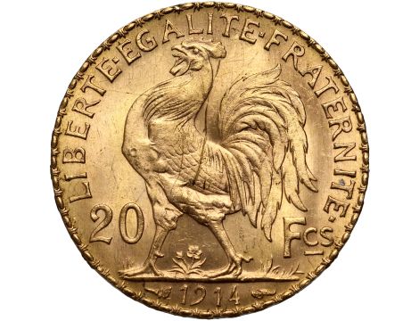 4813. Francja, 20 franków 1914, Kogut - 2