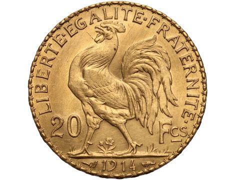 4814. Francja, 20 franków 1914, Kogut - 2