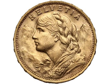 4815. Szwajcaria, 20 franków 1930, Helvetia Vreneli