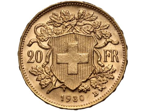 4816. Szwajcaria, 20 franków 1930, Helvetia Vreneli - 2