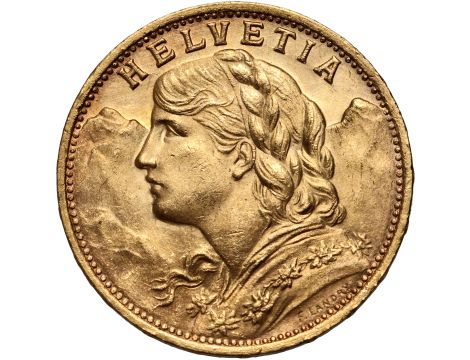 4817. Szwajcaria, 20 franków 1927, Helvetia Vreneli