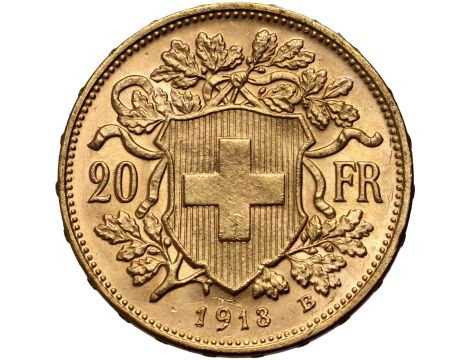 Szwajcaria, 20 franków 1913, Helvetia Vreneli - 2