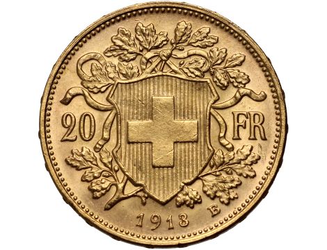 Szwajcaria, 20 franków 1913, Helvetia Vreneli - 2