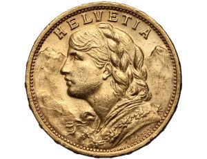 Szwajcaria, 20 franków 1912, Helvetia Vreneli