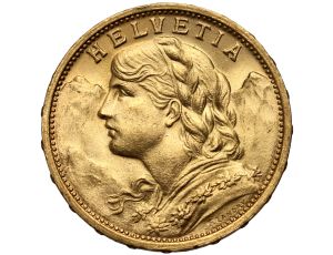 Szwajcaria, 20 franków 1910, Helvetia Vreneli